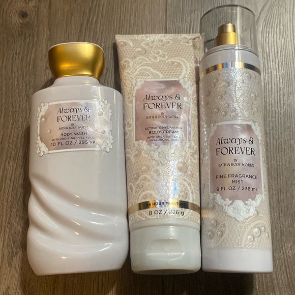 Bath & Body Works Other - Bath and Body Works Always & Forever Wedding Set Body Wash Cream Mist Bride